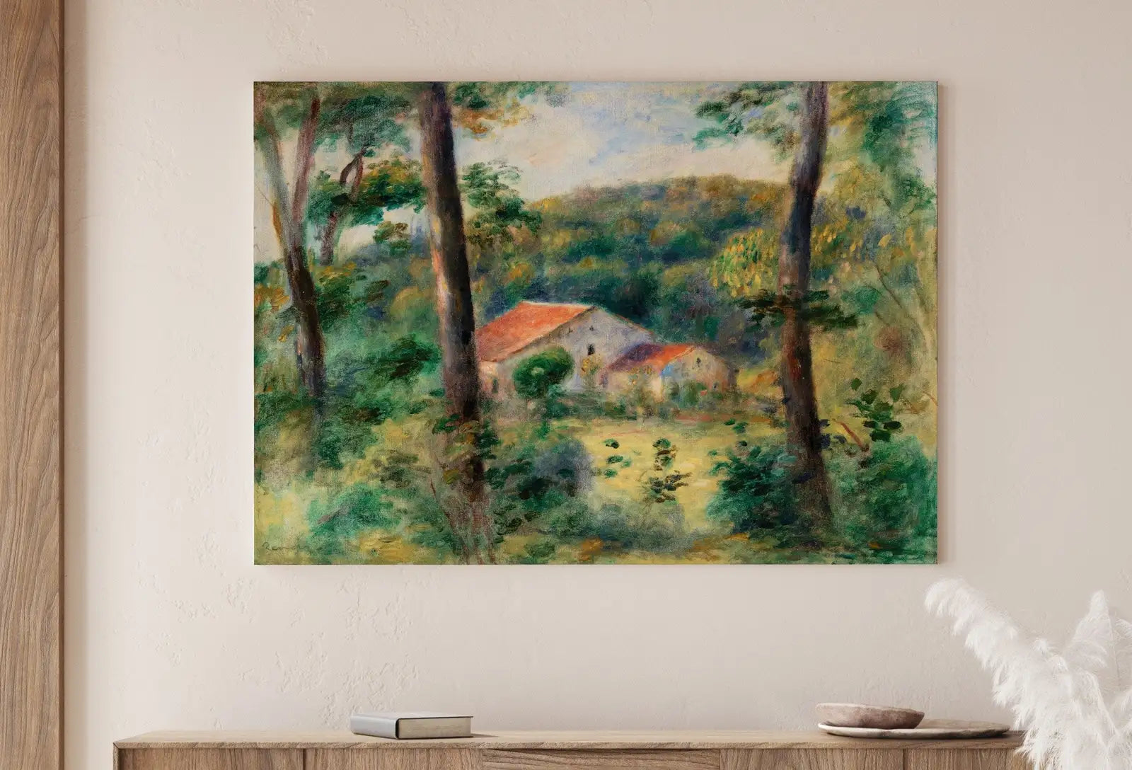 Second included artwork preview from Famous Renoir Print. Environs of Briey by Auguste Renoir. Vintage Forest House Painting Printable Art Antique Oil Painting. Instant Download featuring various scenes.
