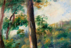 Detail view of artwork from Famous Renoir Print. Environs of Briey by Auguste Renoir. Vintage Forest House Painting Printable Art Antique Oil Painting. Instant Download. (variation 2)