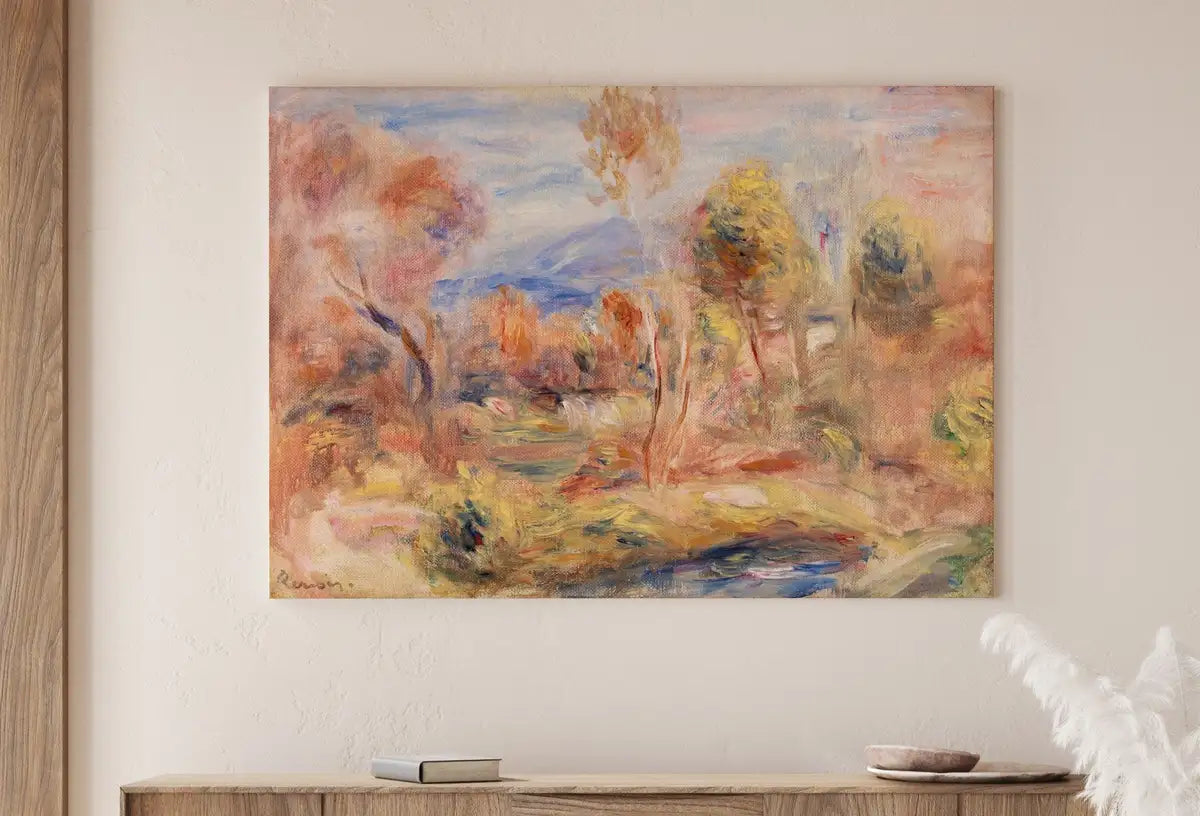 Detail view of artwork from Famous Renoir Print. Glade (Clairière) by Auguste Renoir. Vintage Landscape. Antique Oil Painting. Printable Wall Art. Instant Download. (variation 2)