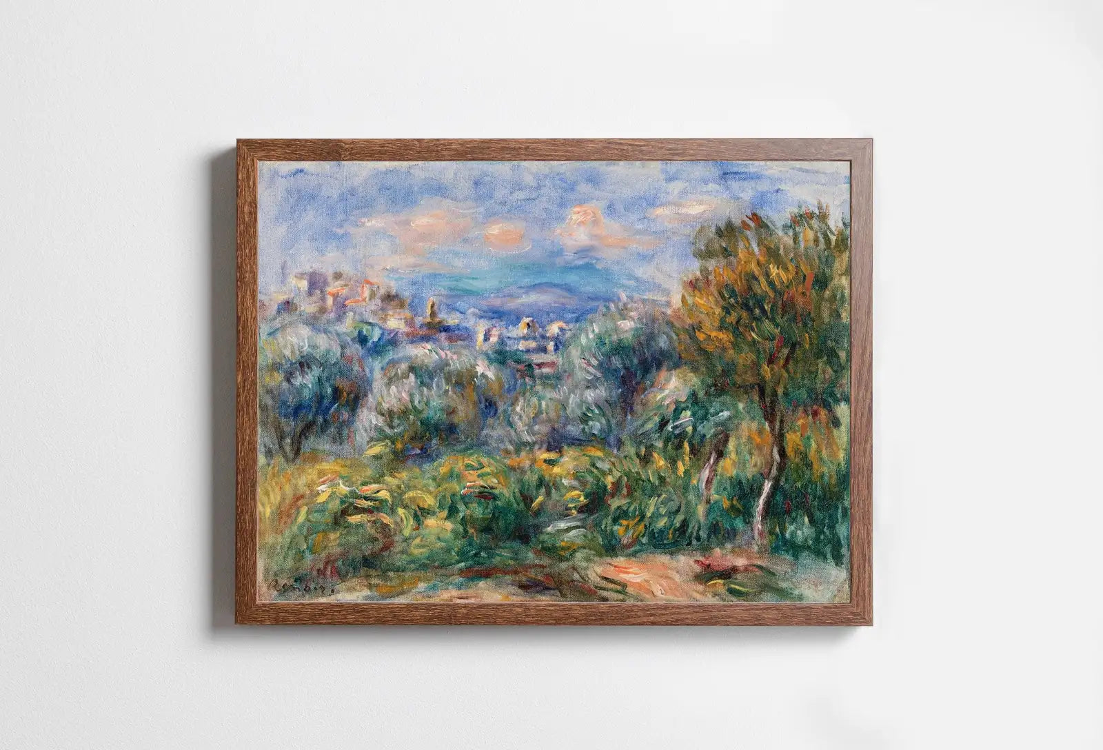 Included artwork preview showing first selection of artworks from Famous Renoir Print. Impressionist Landscape by Auguste Renoir. Vintage Antique Landscape Oil Painting. Printable Wall Art. Instant Download.