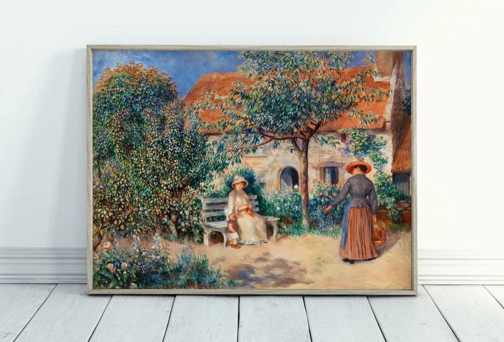 Included artwork preview showing first selection of artworks from Famous Renoir Print. In Brittany (En Bretagne) by Auguste Renoir. Vintage Painting Printable Wall Art Antique Oil Painting. Instant Download.