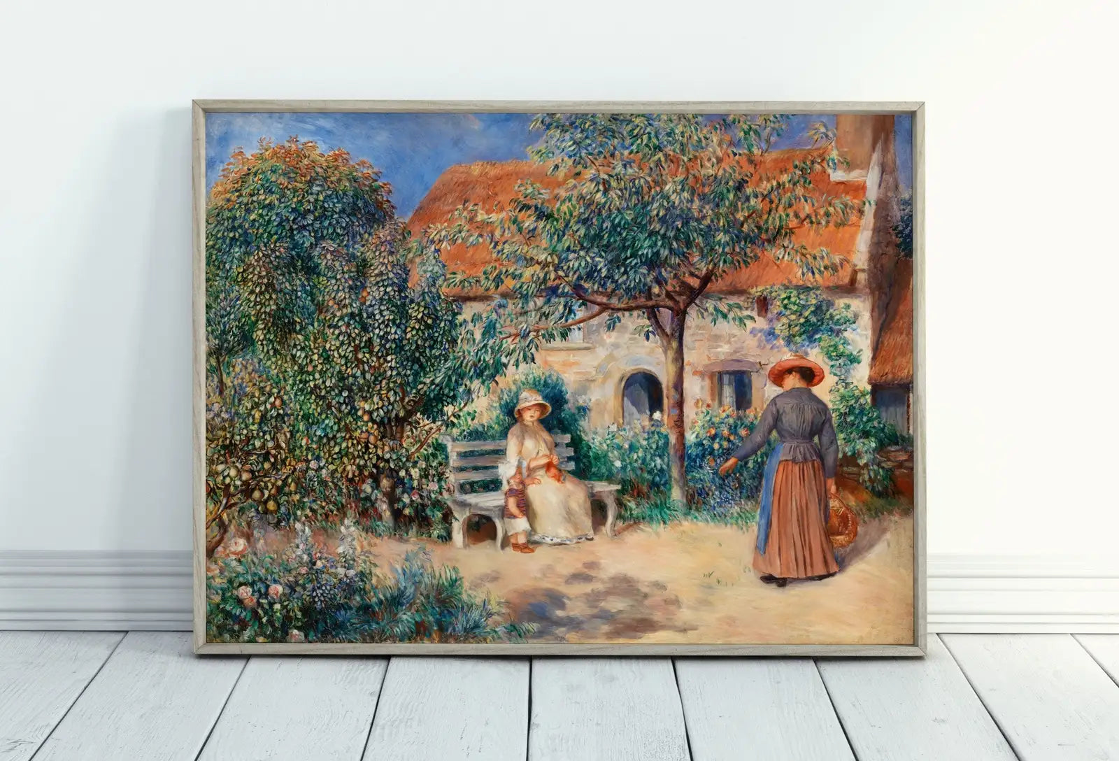 Included artwork preview showing first selection of artworks from Famous Renoir Print. In Brittany (En Bretagne) by Auguste Renoir. Vintage Painting Printable Wall Art Antique Oil Painting. Instant Download.