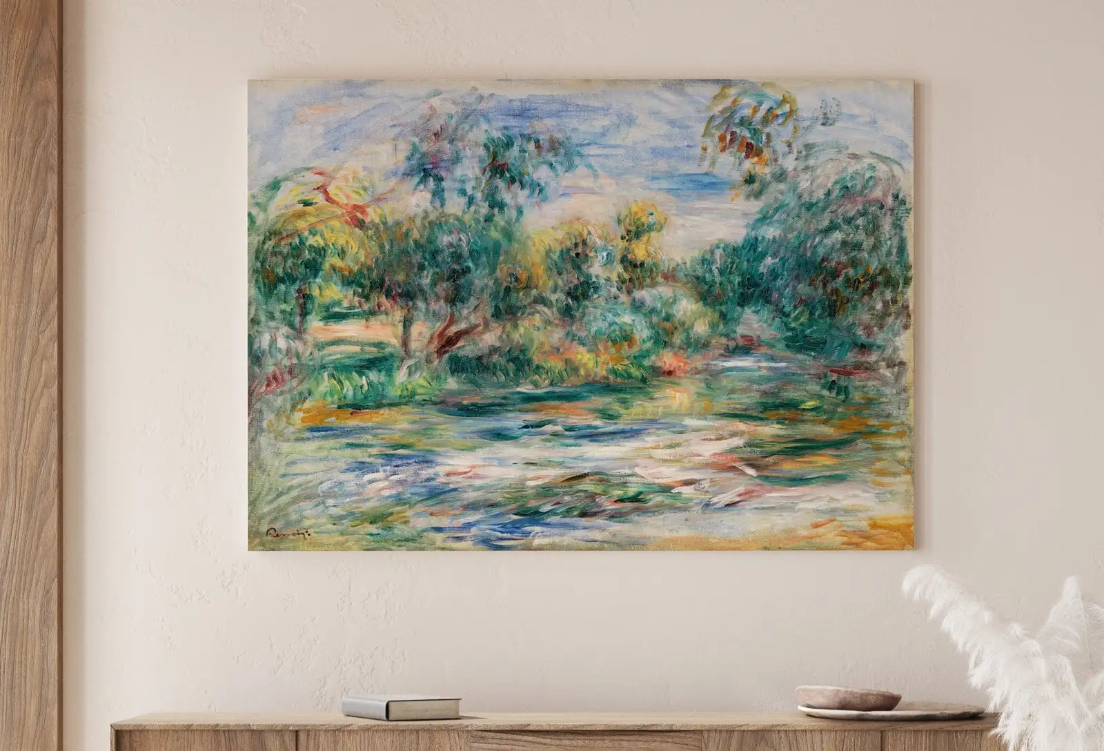 Second included artwork preview from Famous Renoir Print. Landscape (Paysage) by Auguste Renoir. Vintage Landscape. Antique Oil Painting. Printable Wall Art. Instant Download featuring various scenes.