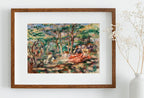 Included artwork preview showing first selection of artworks from Famous Renoir Print. Woman in Garden Painting by Auguste Renoir. Vintage Painting. Printable Wall Art Antique Oil Painting. Instant Download.