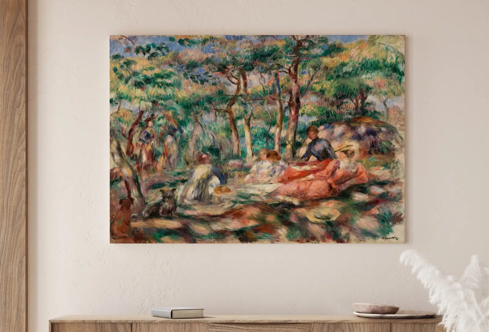 Detail view of artwork from Famous Renoir Print. Woman in Garden Painting by Auguste Renoir. Vintage Painting. Printable Wall Art Antique Oil Painting. Instant Download. (variation 1)