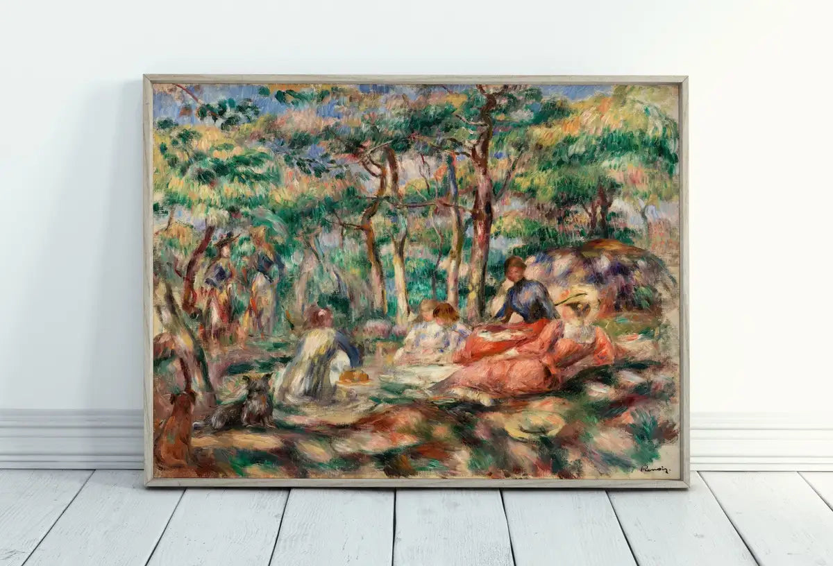 Detail view of artwork from Famous Renoir Print. Woman in Garden Painting by Auguste Renoir. Vintage Painting. Printable Wall Art Antique Oil Painting. Instant Download. (variation 2)