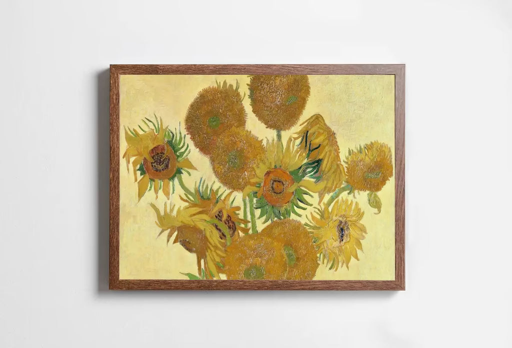 Famous Sunflowers Painting van Gogh Art Print. Instant Download Printable van Gogh Fine Art Vase With Twelve Sunflowers Vintage Painting. – Printable Wall Art