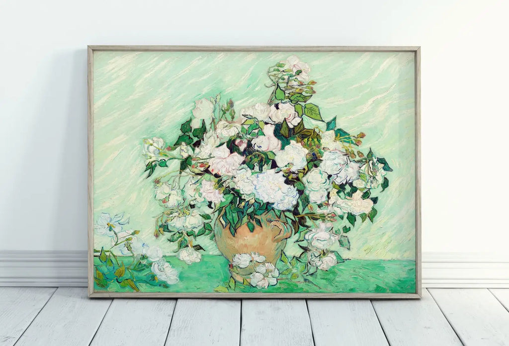 Famous van Gogh Roses Painting Art Print. Instant Download Printable van Gogh Fine Art. Vintage Still Life White Roses Painting. – Printable Wall Art Digital Download – Digital Download