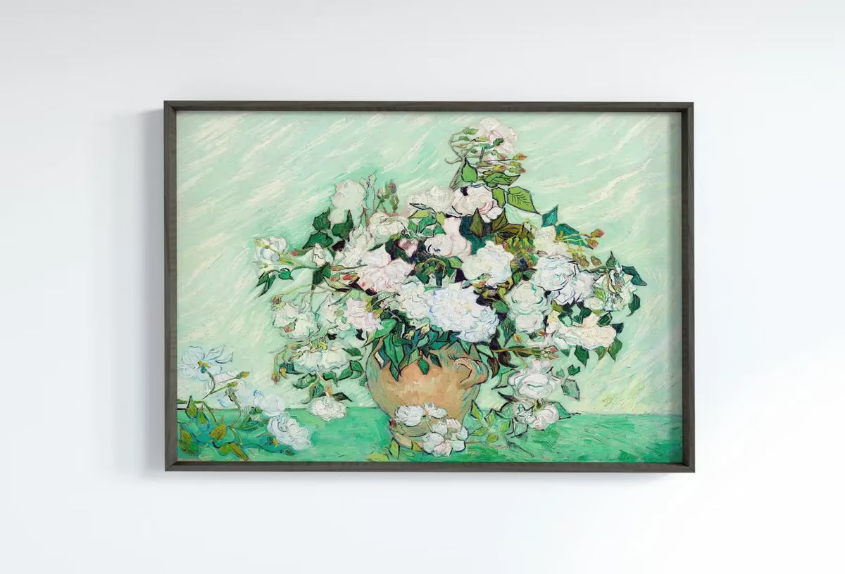 Famous van Gogh Roses Painting Art Print. Instant Download Printable van Gogh Fine Art. Vintage Still Life White Roses Painting. – Printable Wall Art