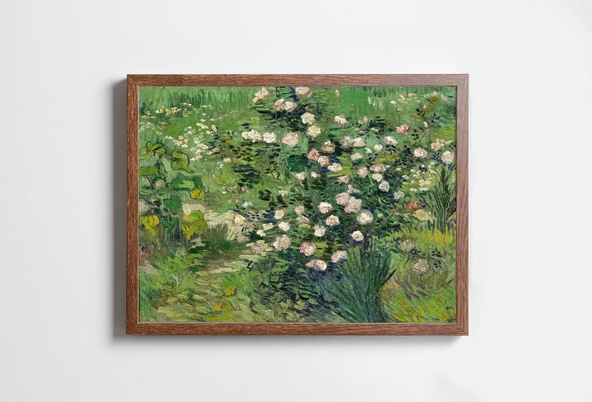 Famous van Gogh Roses Painting Art Print. Instant Download Printable van Gogh Fine Art. Vintage Botanical Art. White Roses Painting. – Printable Wall Art