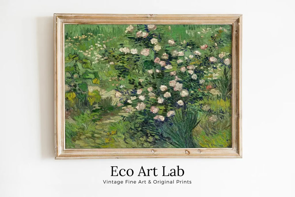 Famous van Gogh Roses Painting Art Print. Instant Download Printable van Gogh Fine Art. Vintage Botanical Art. White Roses Painting. – Printable Wall Art