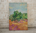Detail view of artwork from Famous Vincent van Gogh Olive Trees Landscape Printable Art Print. Instant Download van Gogh Print Vintage Spring Painting. Fine Art Print. (variation 1)