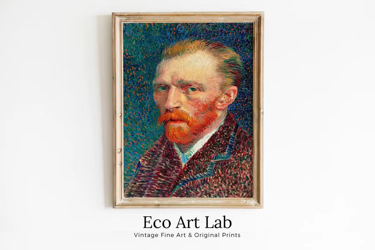 Famous Vincent van Gogh Printable Self Portrait Art Print. Instant Download van Gogh Print Vintage Classic Portrait Painting. Fine Art Print – Printable Wall Art
