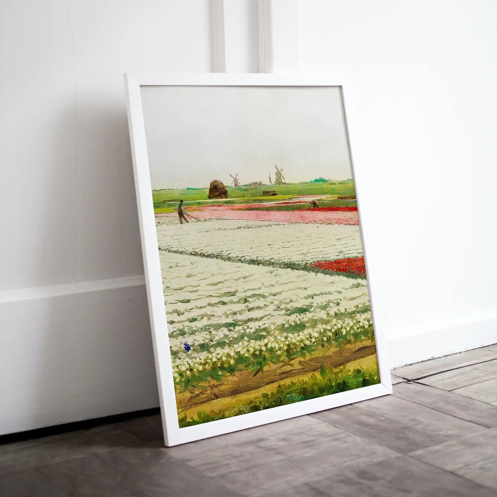 Included artwork preview showing first selection of artworks from Famous Vintage Tulips Flowers Field Oil Painting. Instant Download Vintage Decor. Vintage Landscape Tulip Printable Wall Art. Spring Decor.