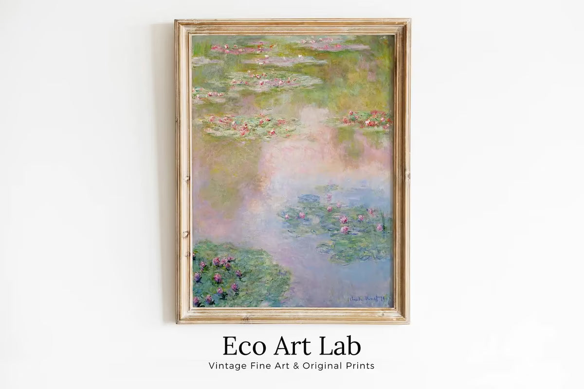 Famous Water Lilies Painting by Claude Monet. Printable Wall Art. Instant Download Vintage Decor. Monet Botanical Print. Vintage Decor – Printable Wall Art