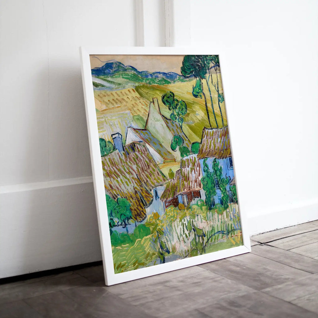 Included artwork preview showing first selection of artworks from Farms near Auvers Vincent van Gogh Painting Printable Famous Art. Instant Download Farmhouse van Gogh Vintage Fine Art Digital Download.