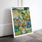 Included artwork preview showing first selection of artworks from Farms near Auvers Vincent van Gogh Painting Printable Famous Art. Instant Download Farmhouse van Gogh Vintage Fine Art Digital Download.