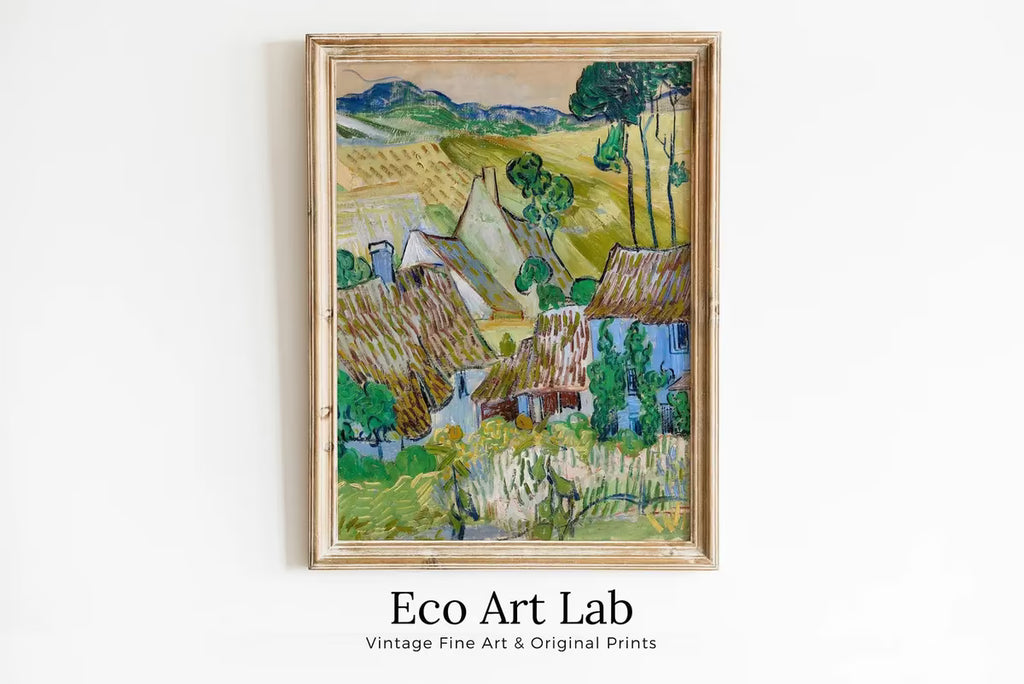 Farms near Auvers Vincent van Gogh Painting Printable Famous Art. Instant Download Farmhouse van Gogh Vintage Fine Art  – Printable Wall Art