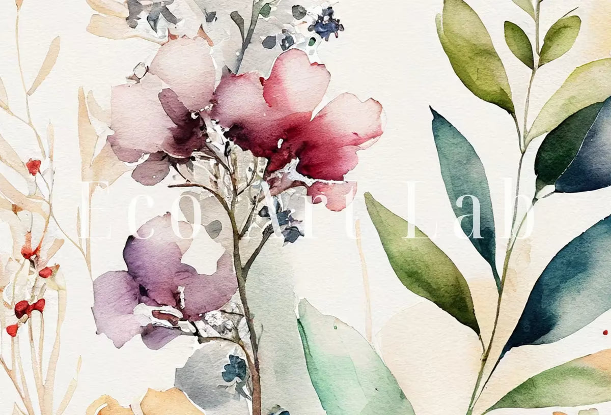 Floral Minimalist Art. Watercolor Botanical Print. Boho Floral Art. Floral Printable Wall Art. Printable Flower Watercolor. Wild Flowers Art – Printable Wall Art