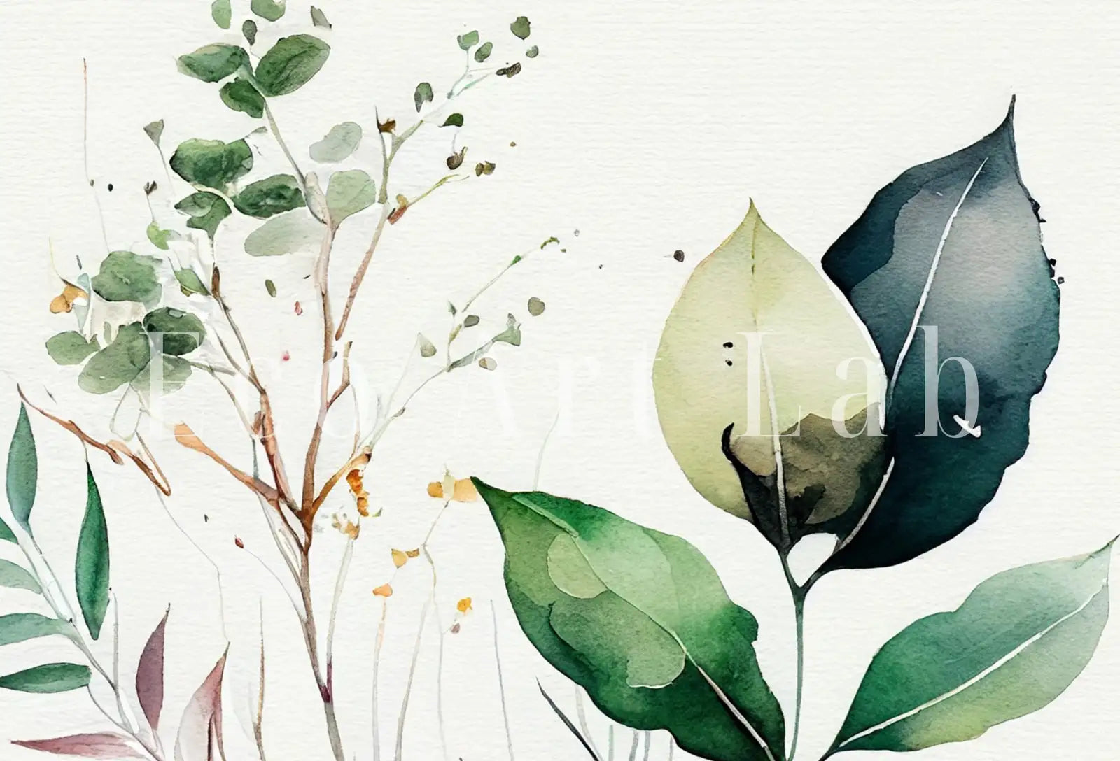 Detail view of artwork from Floral Printable Wall Art. Boho Floral Art. Floral Minimalist Art. Printable Flower Watercolor. Watercolor Botanical Print. Wild Flowers Art. (variation 1)