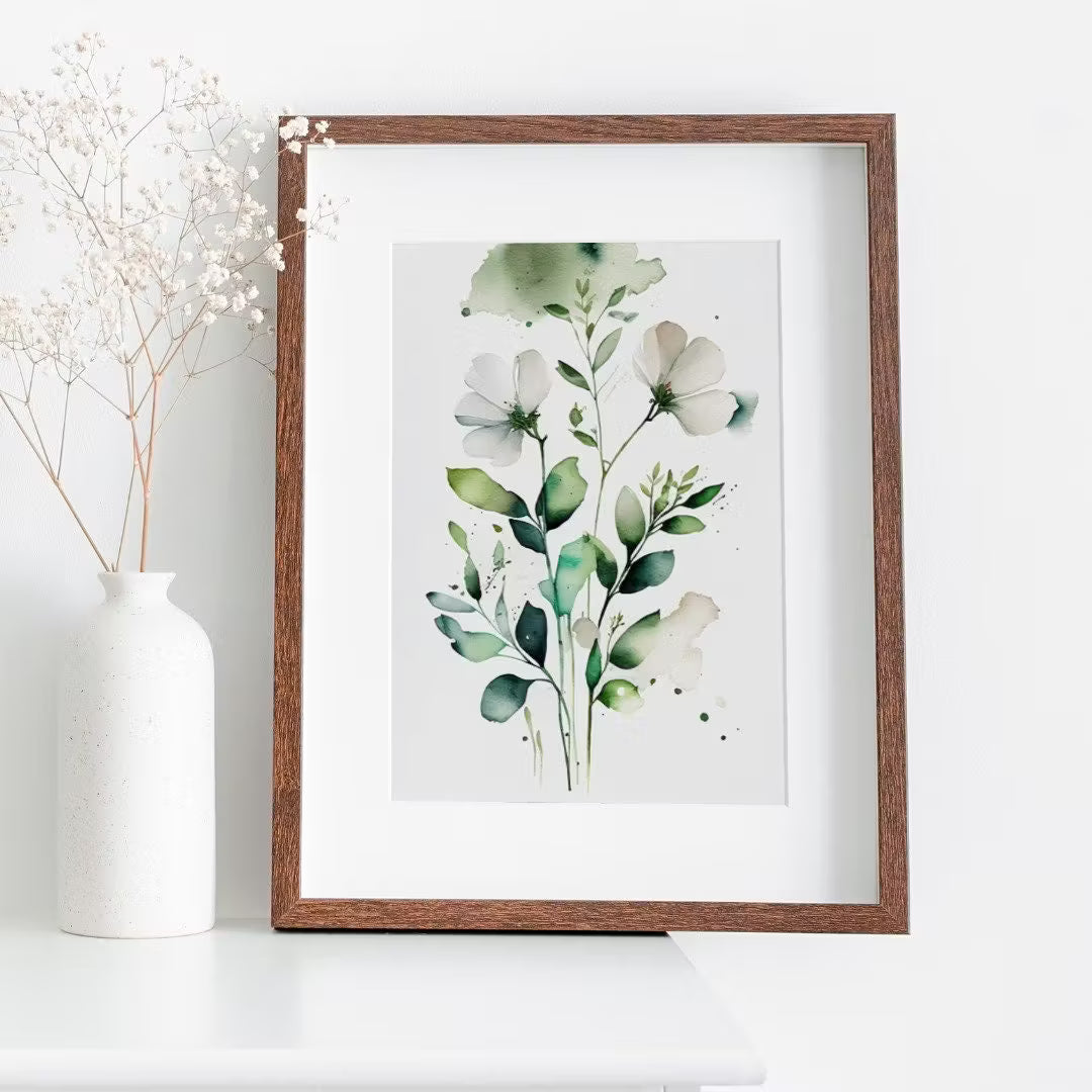 Floral Printable Wall Art. Boho Floral Art. Watercolor Botanical Print. Printable Flower Watercolor. Wild Flowers Art. Floral Minimalist Art – Printable Wall Art