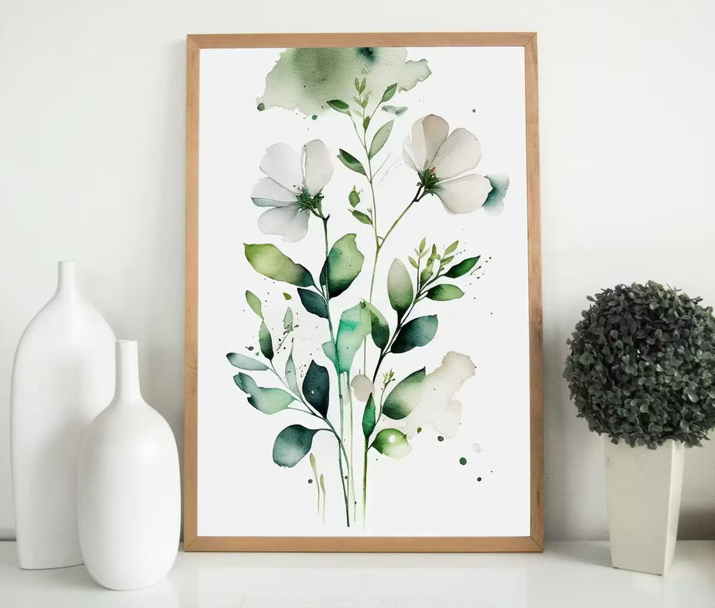 Floral Printable Wall Art. Boho Floral Art. Watercolor Botanical Print. Printable Flower Watercolor. Wild Flowers Art. Floral Minimalist Art – Printable Wall Art