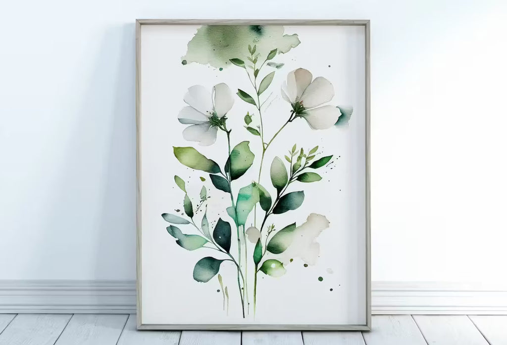 Floral Printable Wall Art. Boho Floral Art. Watercolor Botanical Print. Printable Flower Watercolor. Wild Flowers Art. Floral Minimalist Art – Printable Wall Art