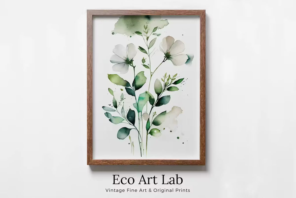 Floral Printable Wall Art. Boho Floral Art. Watercolor Botanical Print. Printable Flower Watercolor. Wild Flowers Art. Floral Minimalist Art – Printable Wall Art