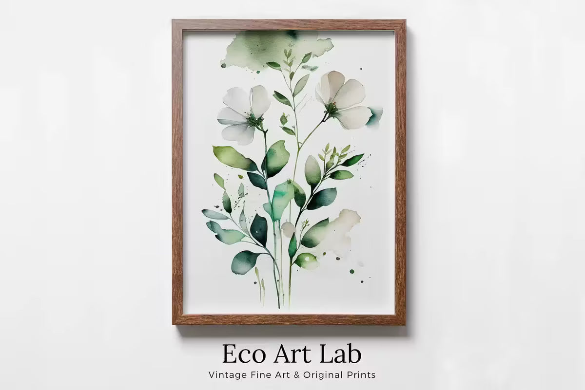 Floral Printable Wall Art. Boho Floral Art. Watercolor Botanical Print. Printable Flower Watercolor. Wild Flowers Art. Floral Minimalist Art – Printable Wall Art