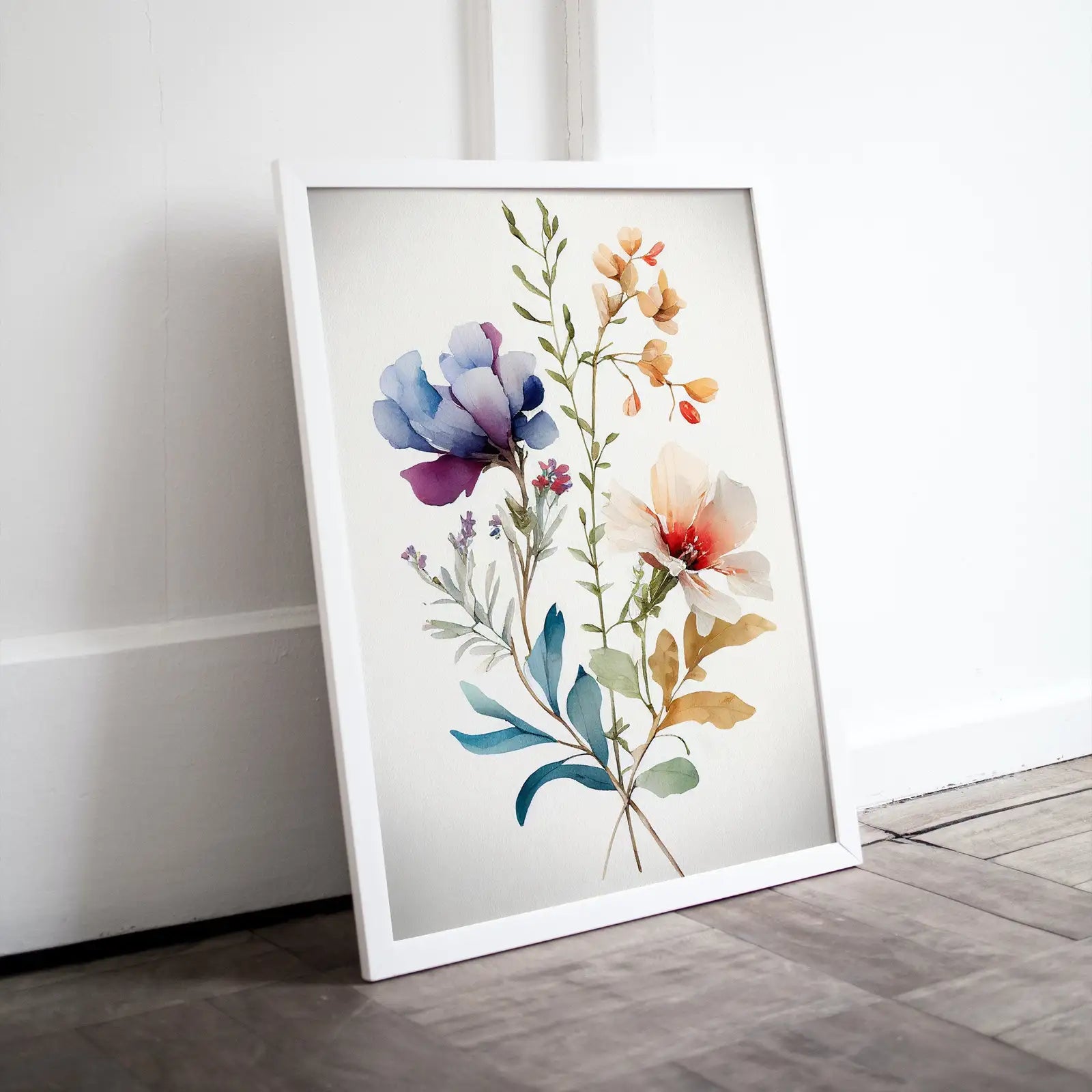 Included artwork preview showing first selection of artworks from Floral Printable Wall Art. Boho Floral Art. Wild Flowers Art. Floral Minimalist Art. Watercolor Botanical Print. Printable Flower Watercolor.