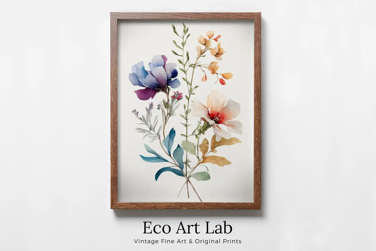 Floral Printable Wall Art. Boho Floral Art. Wild Flowers Art. Floral Minimalist Art. Watercolor Botanical Print. Printable Flower Watercolor – Printable Wall Art