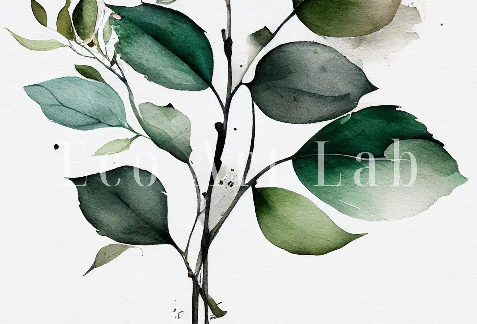 Detail view of artwork from Floral Printable Wall Art. Floral Minimalist Art. Boho Floral Art. Watercolor Botanical Print. Wild Flowers Art. Printable Flower Watercolor. (variation 1)