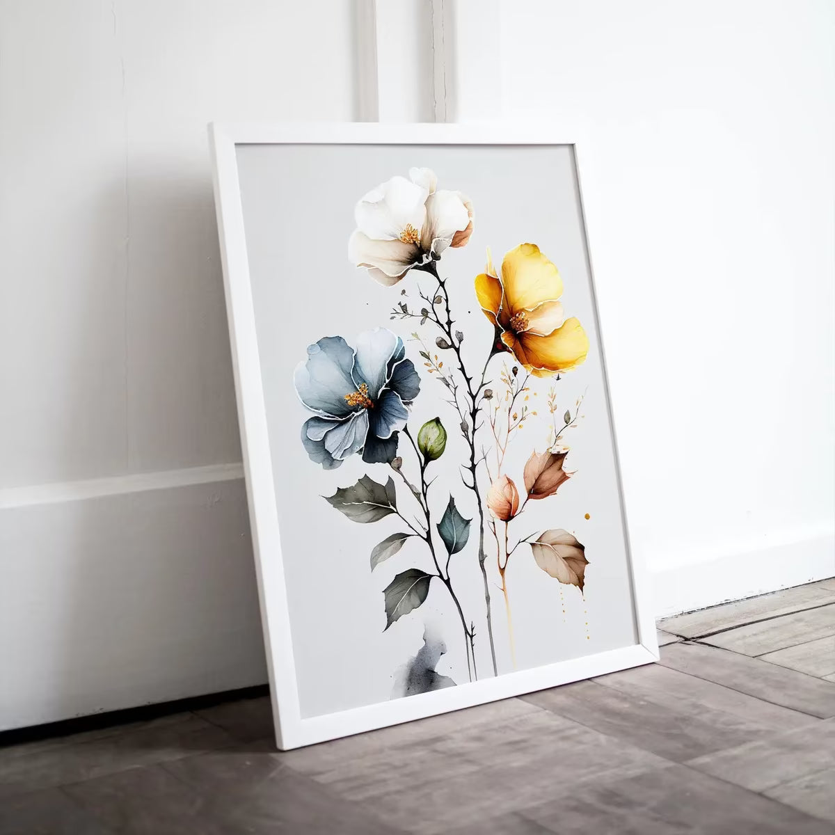 Floral Printable Wall Art. Watercolor Botanical Print. Boho Floral Art. Printable Flower Watercolor. Wild Flowers Art. Floral Minimalist Art – Printable Wall Art