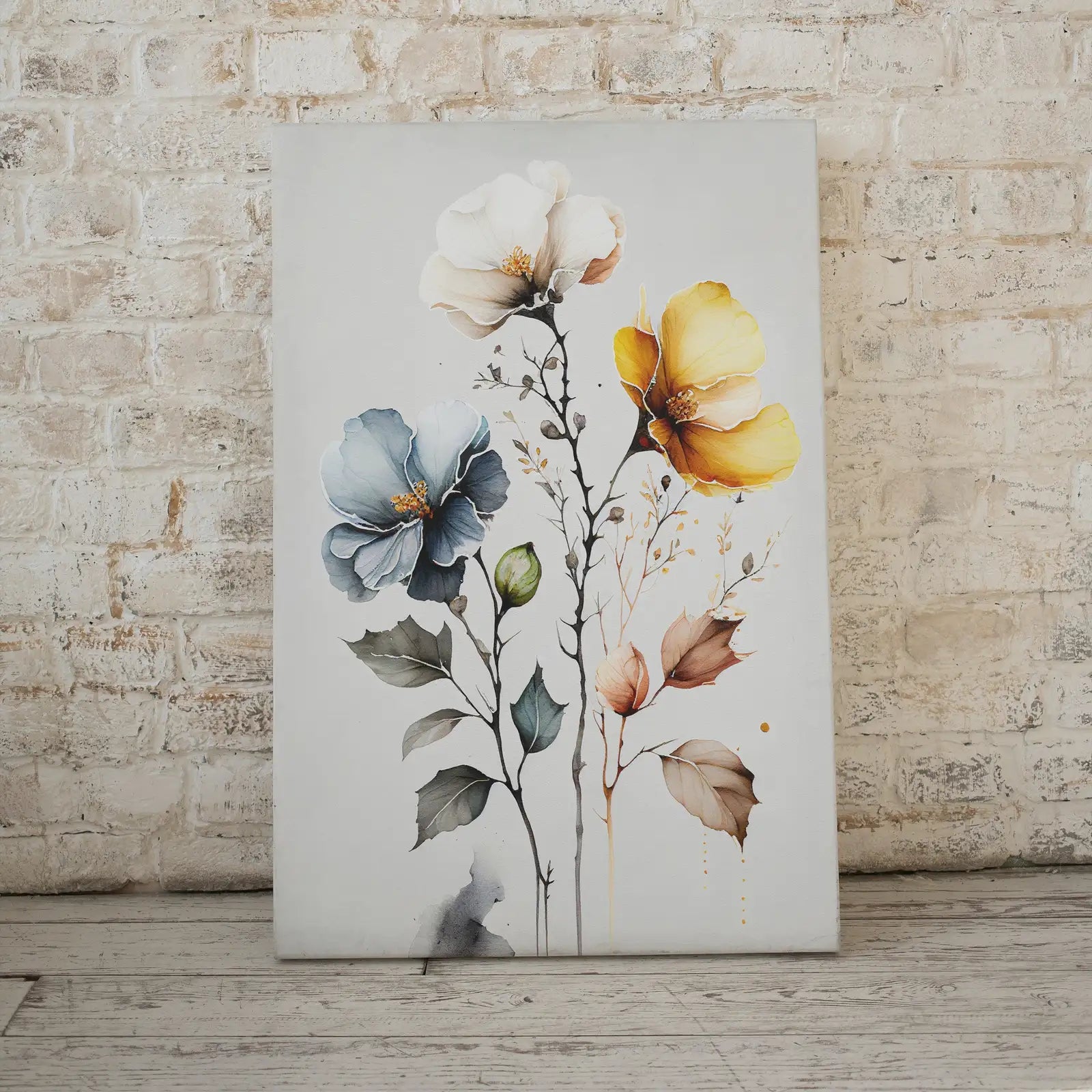 Second included artwork preview from Floral Printable Wall Art. Watercolor Botanical Print. Boho Floral Art. Printable Flower Watercolor. Wild Flowers Art. Floral Minimalist Art featuring various scenes.