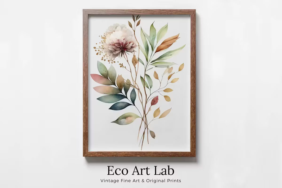 Floral Printable Wall Art. Watercolor Botanical Print. Printable Flower Watercolor. Boho Floral Art. Wild Flowers Art. Floral Minimalist Art – Printable Wall Art