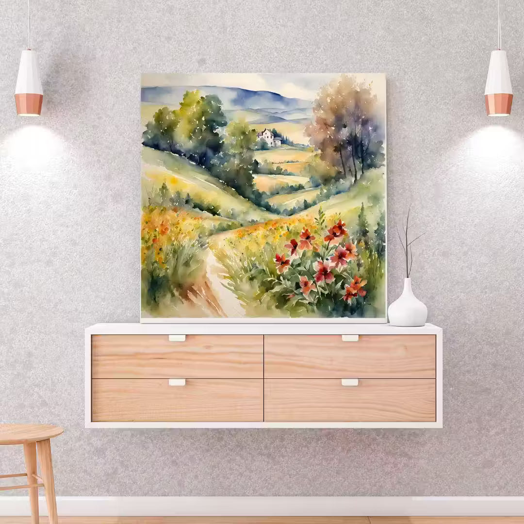 Floral Wall Art Printable Decor I Watercolor Painting Square Art I Botanical Print  – Printable Wall Art