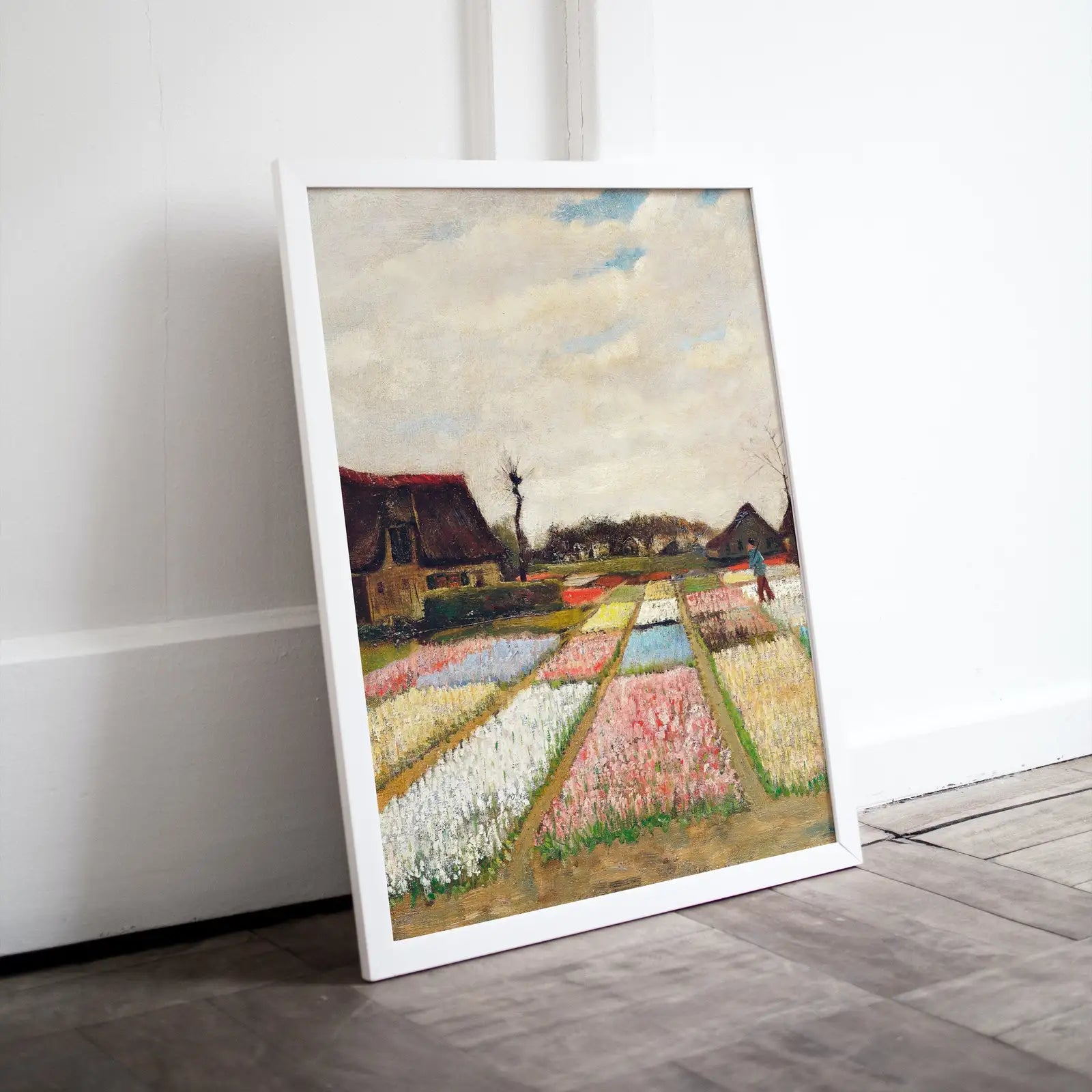 Parterres de fleurs en Hollande de Vincent van Gogh - Impression d’art célèbre à télécharger, art mural vintage, impression d’art ancien.