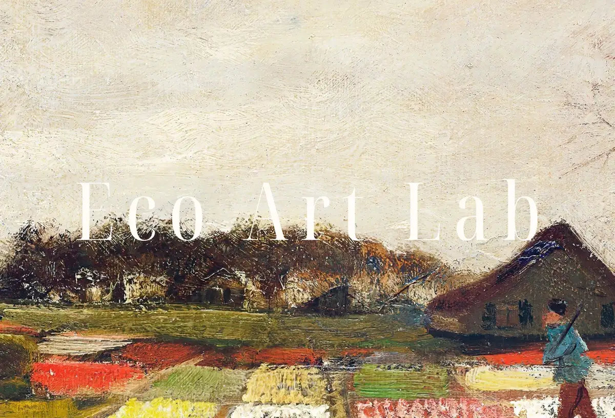 Parterres de fleurs en Hollande de Vincent van Gogh - Impression d’art célèbre à télécharger, art mural vintage, impression d’art ancien.