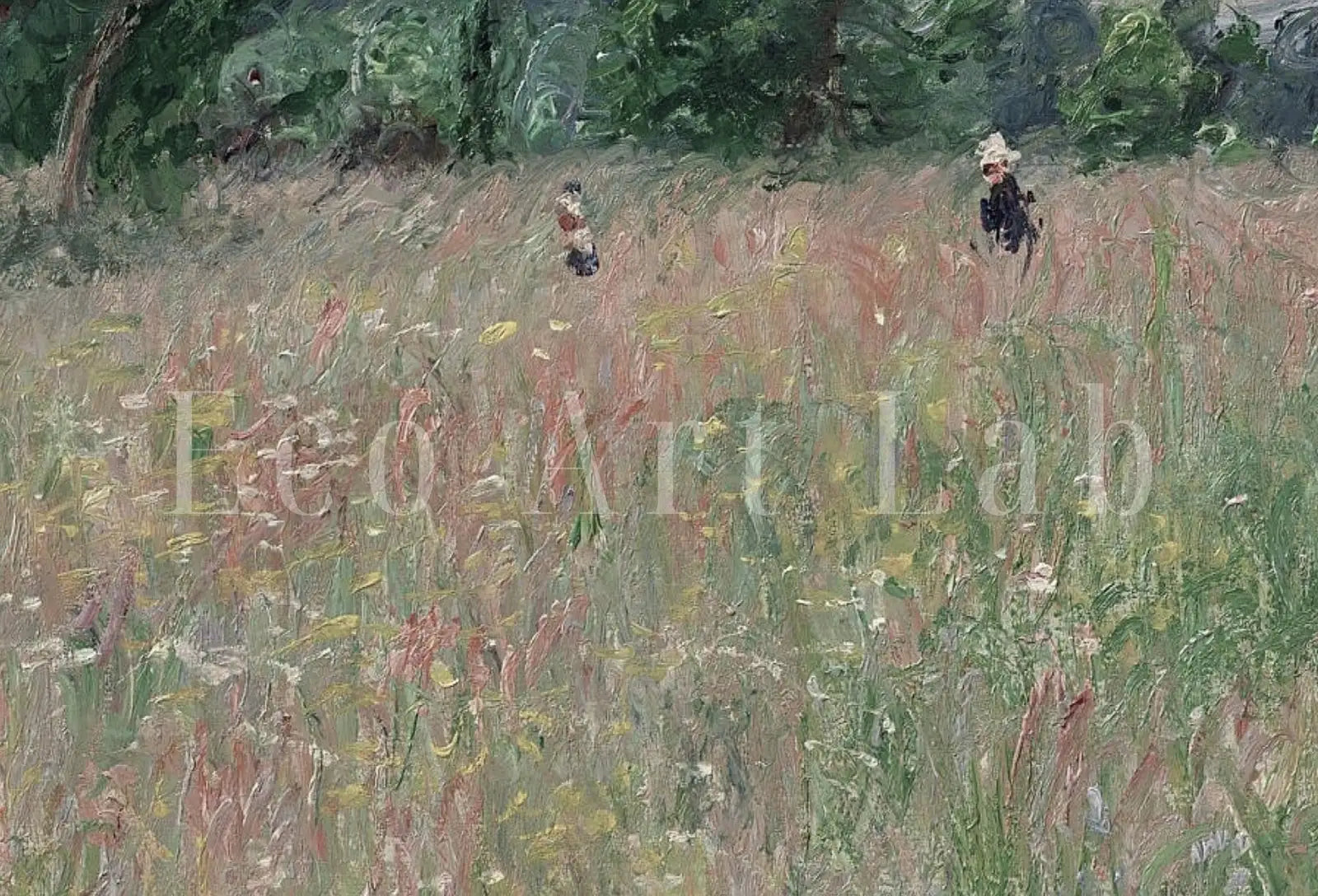 Detail view of artwork from Flowering Meadow. (variation 1)
