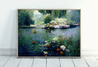 Included artwork preview showing first selection of artworks from Flowers on River Monet Inspired Digital Painting. Instant Download Floral Decor. Monet Botanical Print Printable Wall Art. Abstract Decor.