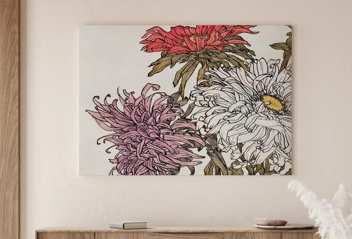 Flowers Print Vintage Printable Wall Art. Art Nouveau Floral Print. Instant Download Poster Watercolor Wall Art. Art Nouveau Poster – Printable Wall Art