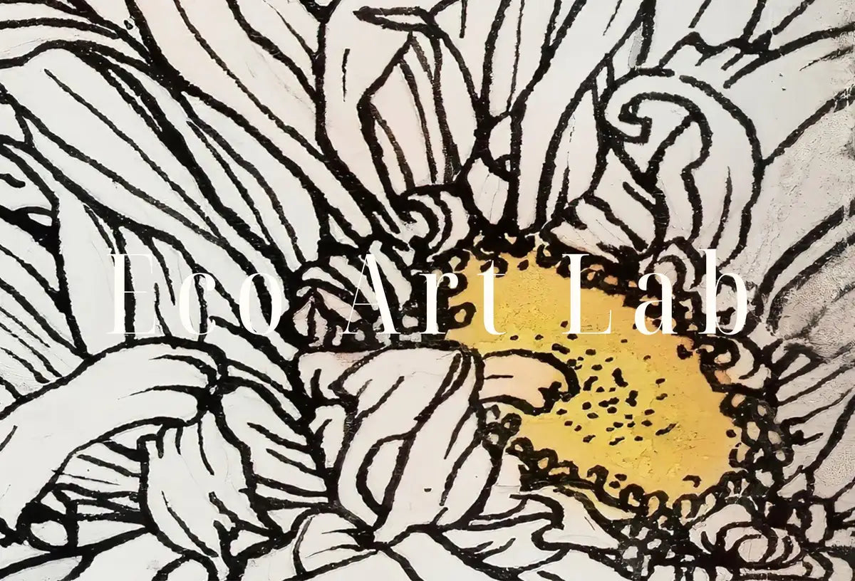 Detail view of artwork from Flowers Print Vintage Printable Wall Art. Art Nouveau Floral Print. Instant Download Poster Watercolor Wall Art. Art Nouveau Poster. (variation 2)