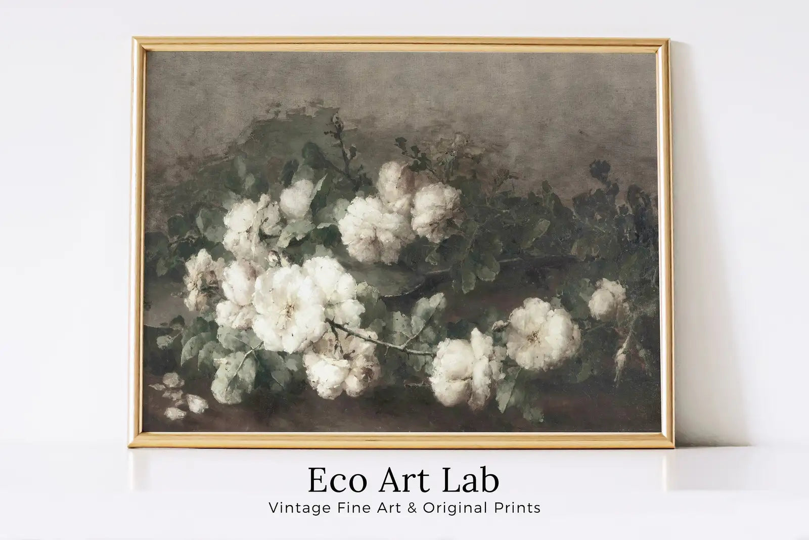Framed view of Flowers Still Life Painting – printable wall art digital download.