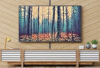 Second included artwork preview from Fog in Autumn Forest Landscape, Samsung Frame TV Art Abstract Painting, Instant Download Nature Art, Art for TV, Colorful Art for Frame TV featuring various scenes.