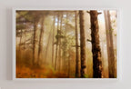 Detail view of artwork from Fog in Forest Landscape Painting, Abstract Printable Wall Art, for Home or Office Decor, Nature Print Digital Art Instant Download. (variation 2)
