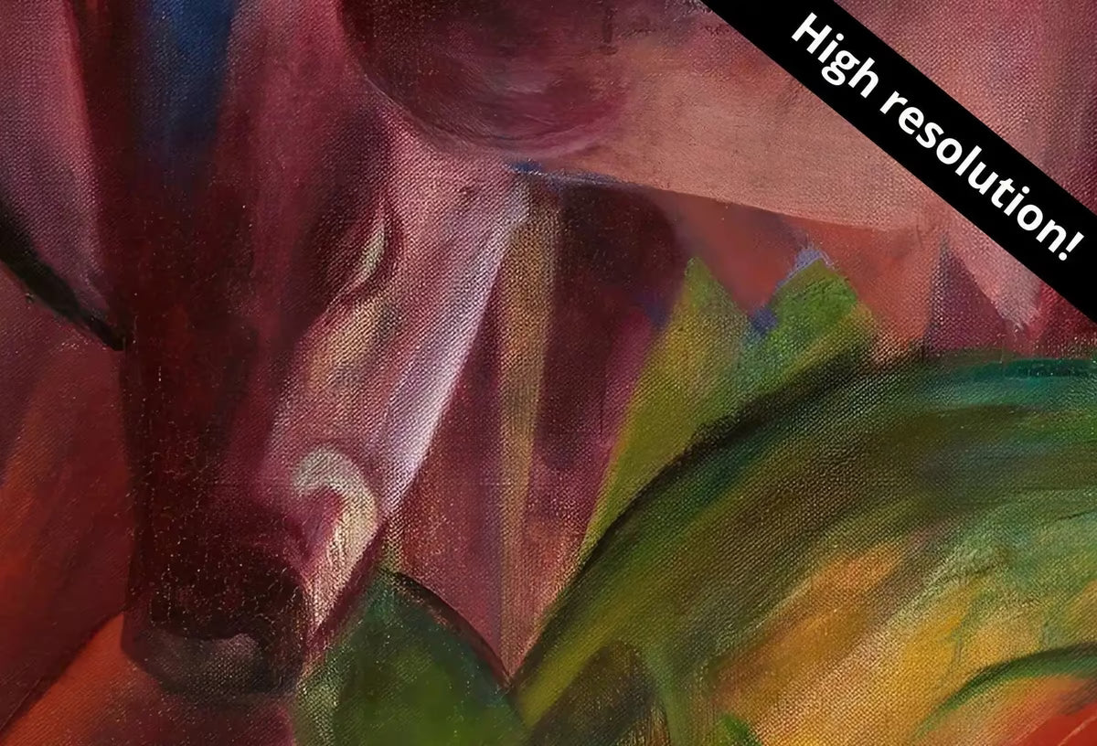 Forest Animals Vintage Painting. Surreal Abstract Geometric Art Print. Instant Download Antique Oil Painting. Colorful Printable Wall Art – Printable Wall Art