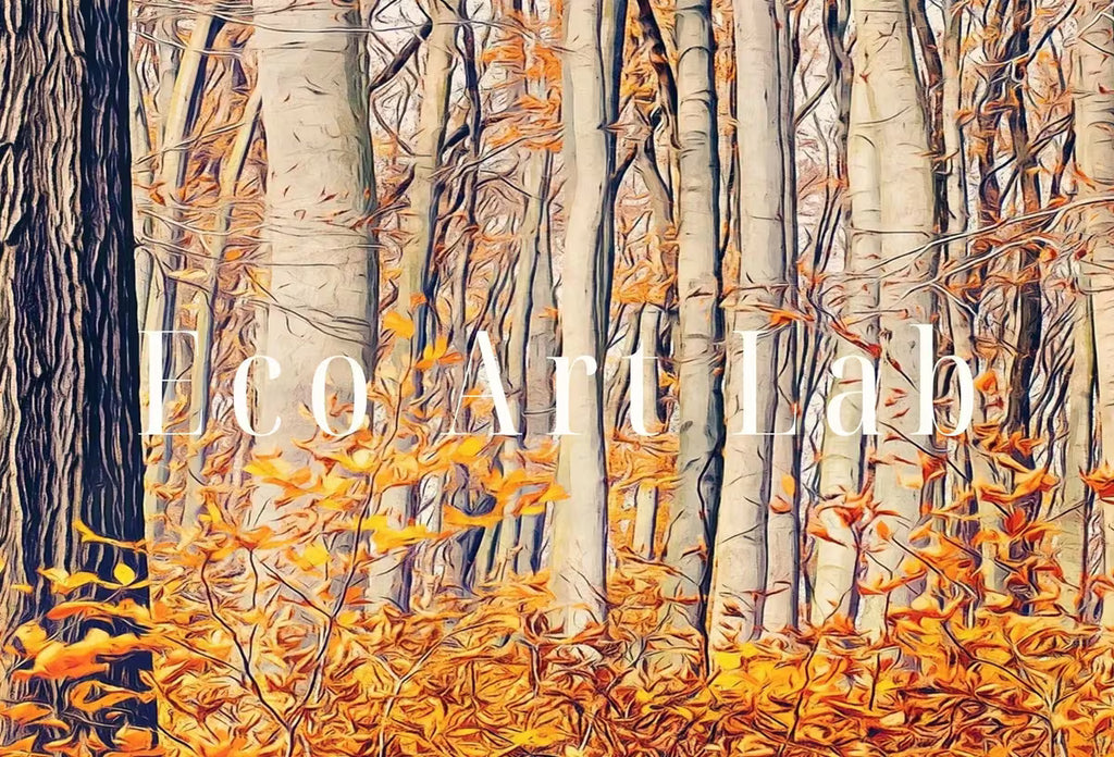 Forest in Autumn. Fall Landscape Painting. Printable Wall Art for Home or Office Decor. Forest Art Nature Print Digital Art Instant Download – Printable Wall Art