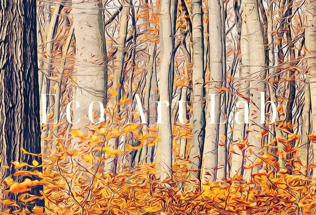 Forest in Autumn. Fall Landscape Painting. Printable Wall Art for Home or Office Decor. Forest Art Nature Print Digital Art Instant Download – Printable Wall Art