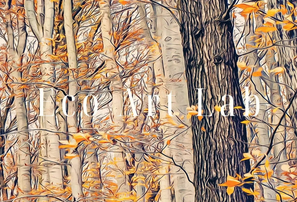 Forest in Autumn. Fall Landscape Painting. Printable Wall Art for Home or Office Decor. Forest Art Nature Print Digital Art Instant Download – Printable Wall Art