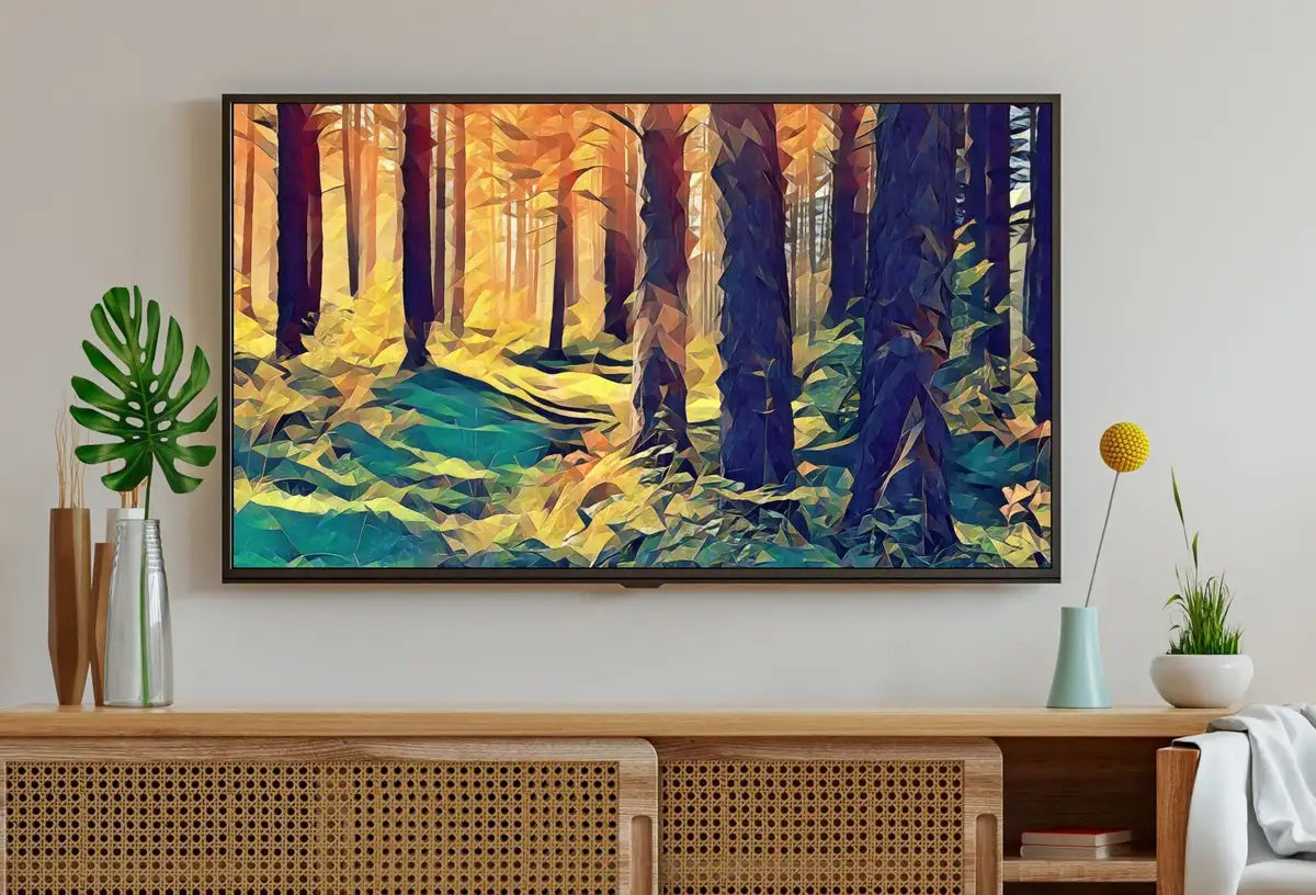 Forest in the Fall Frame TV Art Landscape Painting Digital Download, Digital Art for Tv, Colorful Autumn Abstract Frame TV Art – Frame TV Digital Download Art – Digital Download